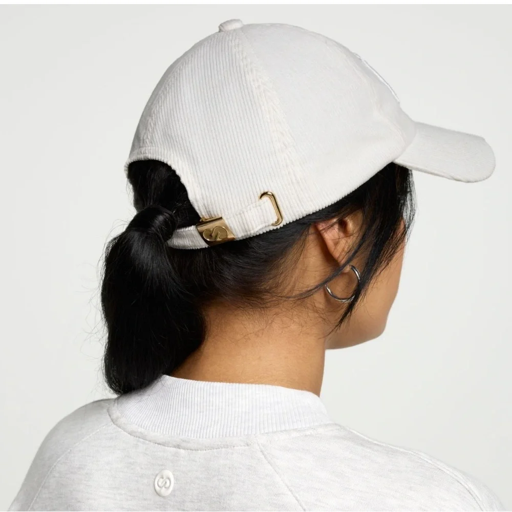 CALIA By Carrie Underwood Women's Anniversary Corduroy Cap WHITE /Gold NWT